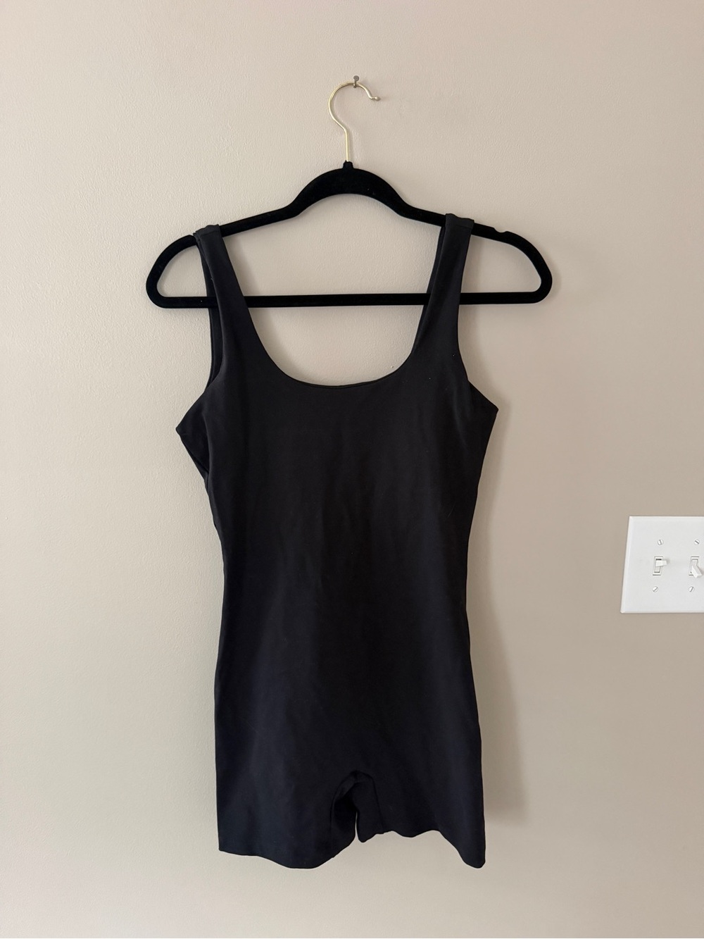 Amazon Black Scoop-Neck Shaping Bodysuit Romper